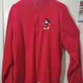 Disney Jackets & Coats | Disney Store Mickey Mouse Red Fleece Jacket Size 1/4 Zip | Color: Red/Yellow | Size: L