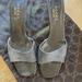 Gucci Shoes | Denim Gucci Heels. One Inch Heels. Good Condition. | Color: Black | Size: 7.5