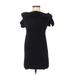 Mind Code Casual Dress - Mini: Black Print Dresses - Women's Size Small