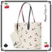 Kate Spade Bags | Kate Spade Bing Large Reversible Cherry Printed Tote Bag, Cream Multi | Color: Red/White | Size: Os