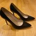 J. Crew Shoes | J-Crew Black Leather Heels Size 7.5. Euc | Color: Black | Size: 7.5