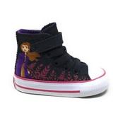 Converse Shoes | Converse Baby Ctas 1v Hi Disney Frozen Sneakers Black/Cherries White Size 5t | Color: Black/Pink | Size: 5bb