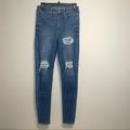 American Eagle Outfitters Jeans | Aeo Women Blue Super Super Stretch Super Hi-Rise Jegging Jeans Size 2 R | Color: Blue | Size: 2