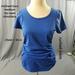 Michael Kors Tops | Michael Kors Blue Short Sleeve Shirt Ruching Sides | Color: Blue | Size: M