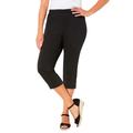 Plus Size Women's Everyday Cotton Twill Capri by Catherines in Black (Size 4XWP)