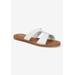 Wide Width Women's Dov-Italy Sandal by Bella Vita in White Leather (Size 10 W)