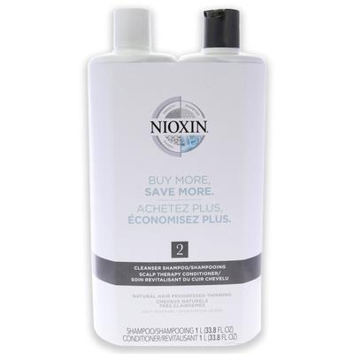 System 2 Duo by Nioxin for Unisex - 2 x 33.8 oz Shampoo, Conditioner