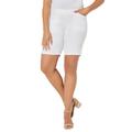 Plus Size Women's Everyday Cotton Twill Short by Catherines in White (Size 6X)