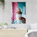 Red Barrel Studio® Person Holding Ice Cream Cone w/ Chocolate Ice Cream - 1 Piece Rectangle Graphic Art Print On Wrapped Canvas in Blue/Pink | Wayfair