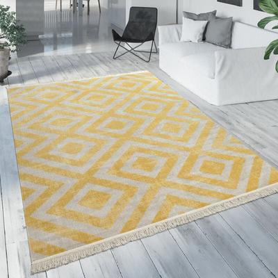 Paco Home - Moderner Outdoor Teppich Rauten-Muster Vintage-Look Flachgewebe Wetterfest 200x280 cm Image