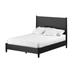 Full Panel Bed with Rectangular Headboard, Black