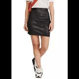Free People Skirts | Free People Black Rumi Runched Mini Skirt | Color: Black | Size: M