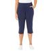 Plus Size Women's French Terry Stars Aligned Capri by Catherines in Navy Stars (Size 1X)