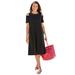 Plus Size Women's Cold Shoulder Tee Dress by Woman Within in Black (Size 4X)