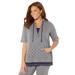 Plus Size Women's French Terry Stars Aligned Duet Hoodie by Catherines in Grey Stars (Size 1X)