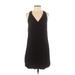 Old Navy Casual Dress - Shift Plunge Sleeveless: Black Print Dresses - Women's Size Small