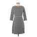 Old Navy Casual Dress - Sheath: Gray Color Block Dresses - Women's Size Small Petite