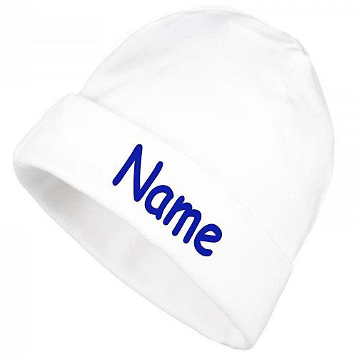 Mütze personalisiert mit Namen weiß