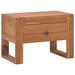 Loon Peak® Bedside Cabinet 19.7" x 11.8" x 13.8" Solid Teak Wood in Brown | 13.8 H x 11.8 W x 19.7 D in | Wayfair BD38FB97A9D94A95AA6318496CB5971B