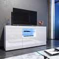 Keepbuying - dripex Meuble tv brillance avec LED,Casier,Placard de buffet, Armoires de rengement à