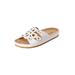 Wide Width Women's The Summer Slip On Footbed Sandal by Comfortview in White (Size 12 W)