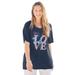 Plus Size Women's Stars & Shine Tee by Catherines in Navy Love Americana (Size 0X)