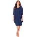 Plus Size Women's Sparkling Lace Jacket Dress by Catherines in Mariner Navy (Size 28 WP)
