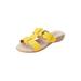 Wide Width Women's The Dawn Slip On Sandal by Comfortview in Yellow (Size 9 1/2 W)