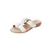 Extra Wide Width Women's The Dawn Slip On Sandal by Comfortview in White (Size 7 WW)