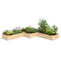 Greenes Fence Original Cedar 4 ft x 12 ft Wood Raised Garden Bed Wood in Gray | 10.5 H x 48 W x 144 D in | Wayfair RC41210