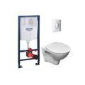 Pack wc Bâti-support Rapid sl + wc Cersanit S-LinePro + Abattant + Plaque Chrome - Grohe