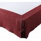 Cache-sommier Gaze de coton 180 x 200 cm gaia coloris Rouge Lie de vin