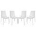 LeisureMod Kent Modern Stackable Outdoor Dining Chair Set Of 4