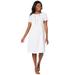 Plus Size Women's Fit & Flare Dress by Jessica London in White (Size 22 W)