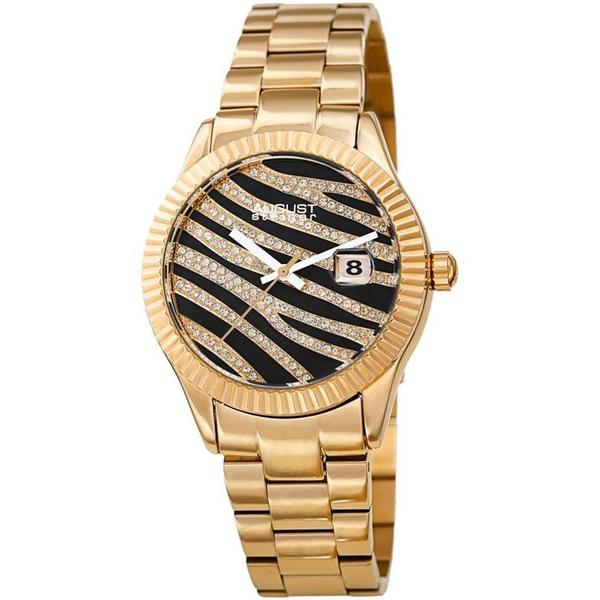 quartz-black---gold-zebra-pattern-dial-watch/