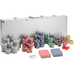 TECTAKE Pokerset inkl. Aluminiumkoffer - silber, 500 Teile Image