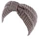 Byos Damen Winter-Stirnband mit Schleife, gehäkelt, gestrickt, taupe, Einheitsgröße