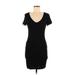 Shein Casual Dress - Mini: Black Solid Dresses - Women's Size Medium