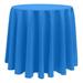 Ultimate Textile Solid Color Round Tablecloth Polyester in Blue | 102 W x 102 D in | Wayfair 10P1-102R-710