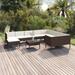 Latitude Run® Bayshawne 11 Piece Rattan Sectional Seating Group w/ Cushions Synthetic Wicker/All - Weather Wicker/Wicker/Rattan in Gray | Outdoor Furniture | Wayfair