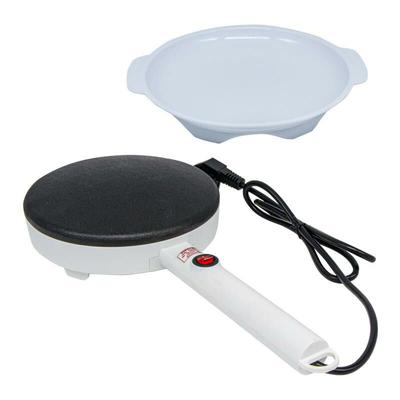 Crepes Maker elektr. Crepespfanne Pfannkuchenmeister rund 20cm antihaftbeschicht - weiß Image