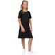 Urban Classics Mädchen Kleid Girls Valance Tee Dress, Sommer Volantkleid für Mädchen, Kurzarm, black, 158/164