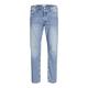 JACK & JONES Straight Leg Jeans Loose Fit Relaxed Denim Vintage Style mit Knopfleiste JJICHRIS JJORIGINAL, Farben:Blau,Größe Jeans:W33 L34,Z - Länge L30/32/34/36/38:L34