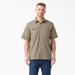 Dickies Men's Short Sleeve Ripstop Work Shirt - Rinsed Desert Sand Size 4Xl (WS554)