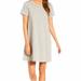 Madewell Dresses | Madewell Small White Gray Stripes Shift Short Sleeves Crewneck Pullover Dress | Color: Gray/White | Size: S