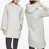 Athleta Dresses | Athleta Adventure Sweatshirt Hoodie French Terry Dress | Color: Gray | Size: S