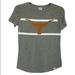 Pink Victoria's Secret Tops | New Women’s Pink Gray Short Sleeve Graphic Tee, Size X-Small | Color: Gray/Orange | Size: Xs