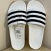 Adidas Shoes | Adidas Adilette Boost Slides Unisex White Black | Color: Black/White | Size: 11