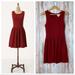 Anthropologie Dresses | Anthropologie S Fit Flare Knit Noon & Night Dress | Color: Red | Size: S