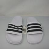 Adidas Shoes | Adidas Men Adilette Shower Slides Cloud White/Core Black 10 Aq1702 Adi033 | Color: Black/White | Size: 10